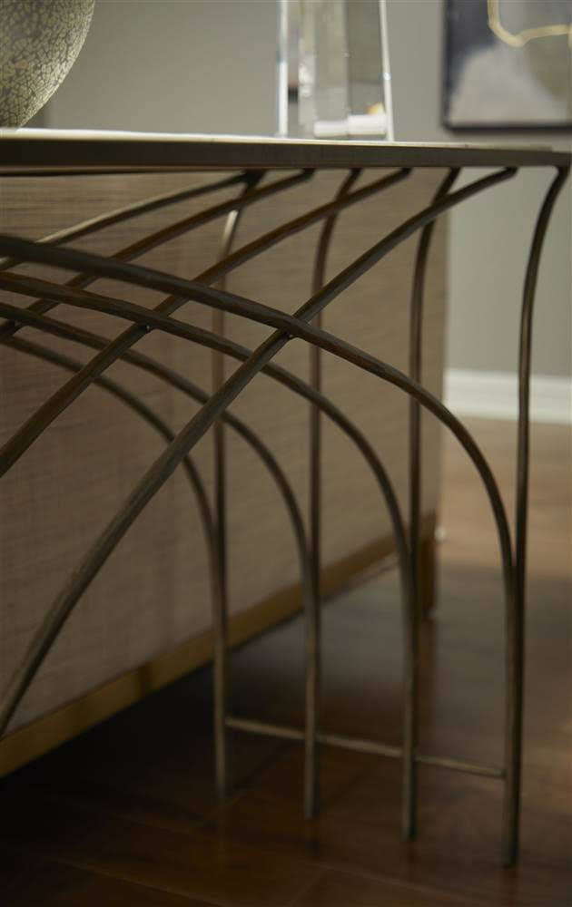 Gold and White Marble Console Table B5360