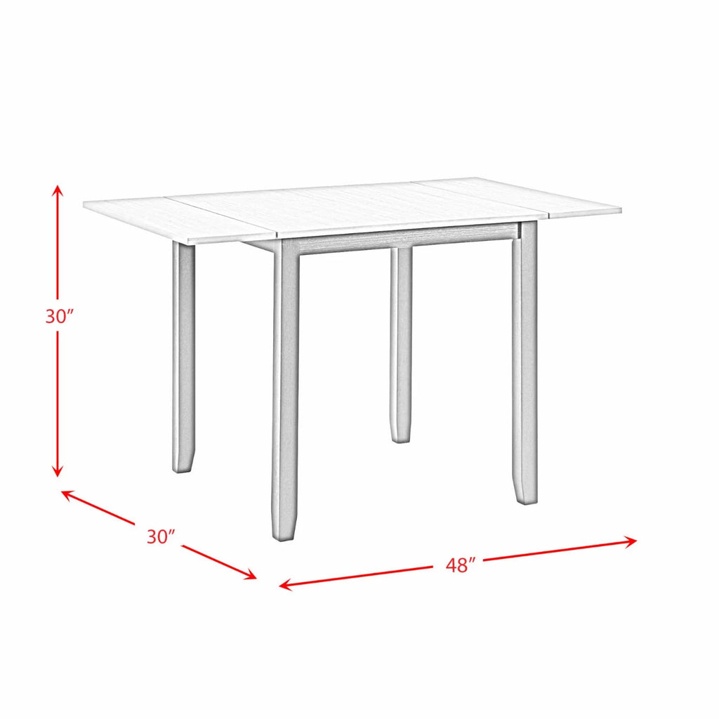 3PC Drop Leaf Dining Set in Black H2192