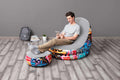 Inflatable Floor Chair with Foot Stool U3874