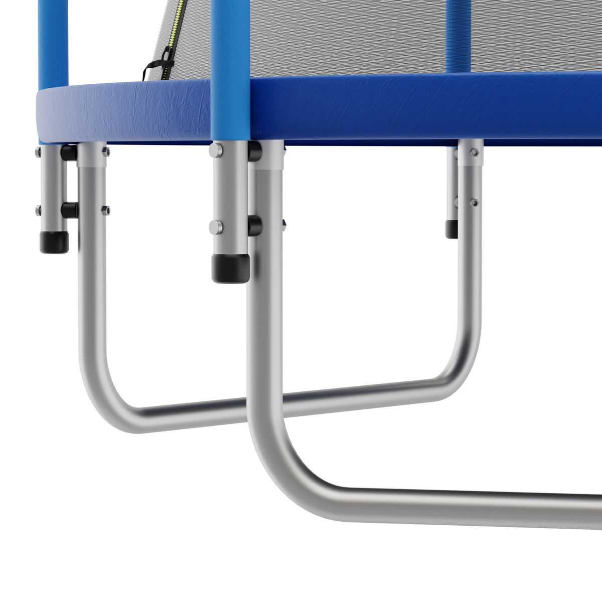 10 Feet Blue Outdoor Trampoline with Basketball Hoop and Safety Enclosure S6556