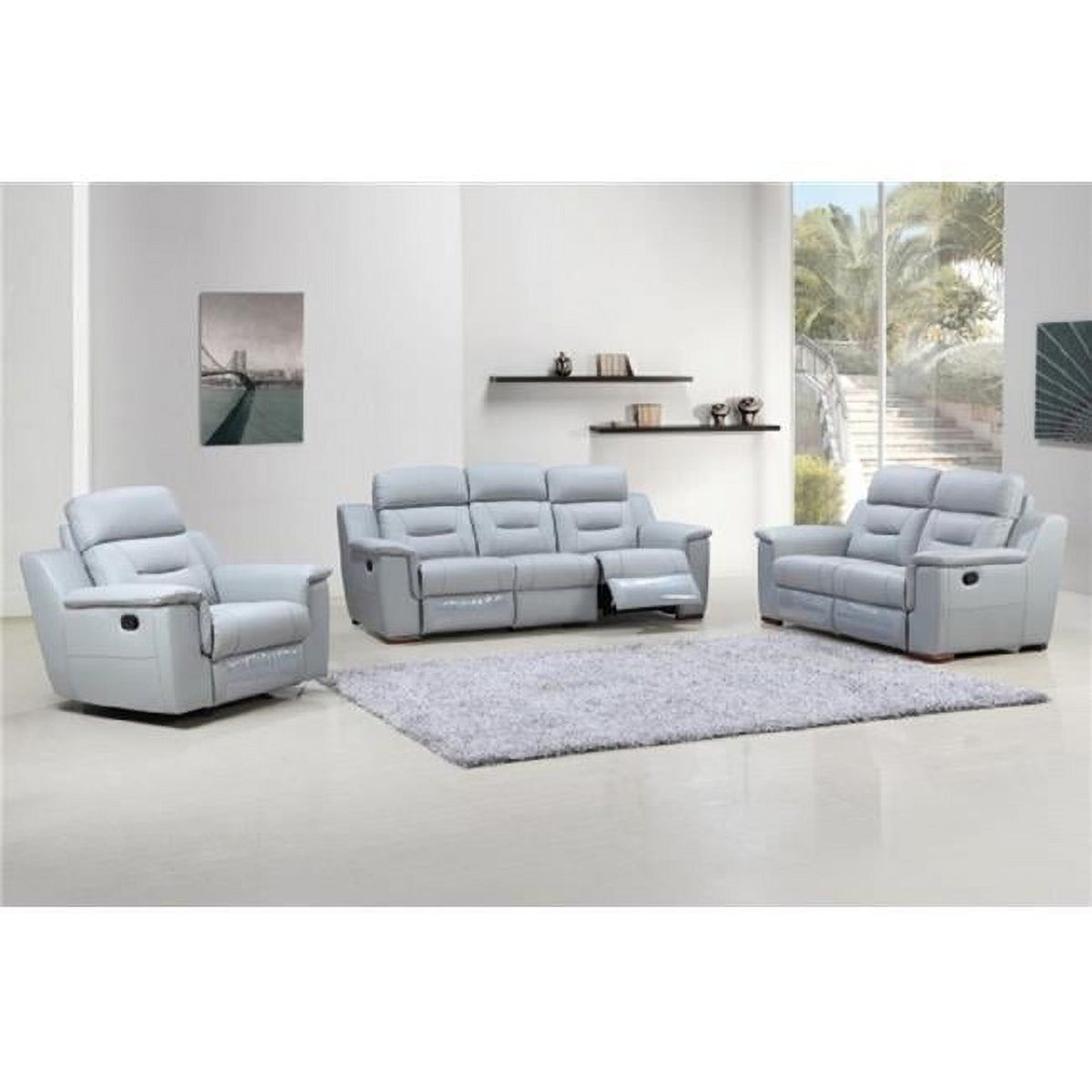 Gray 3 Piece Sofa Set T6981