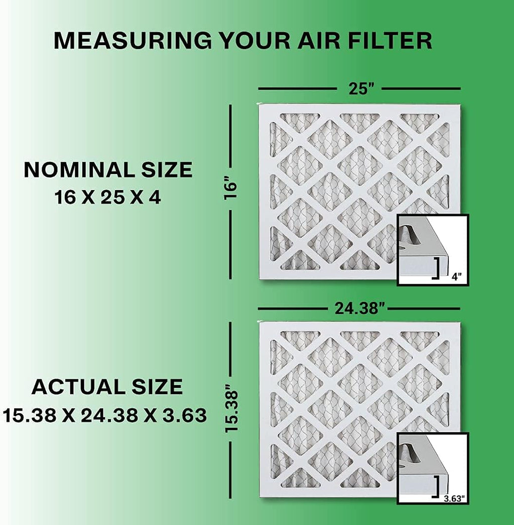 16x25x4 MERV 11 Pleated Air Filter (2-Pack) Q45589
