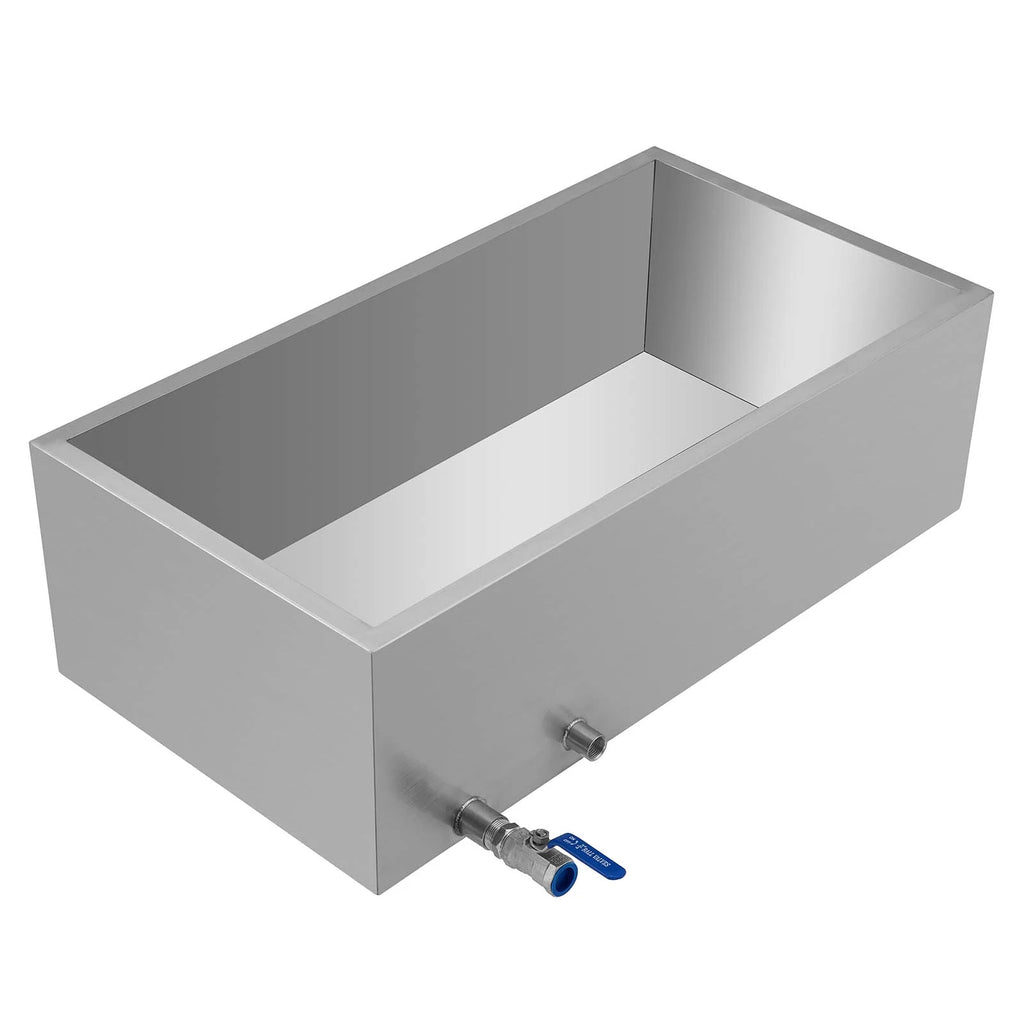 Maple Syrup Evaporator Pan 30x16x9.5 Inch Stainless Steel with Valve N3814