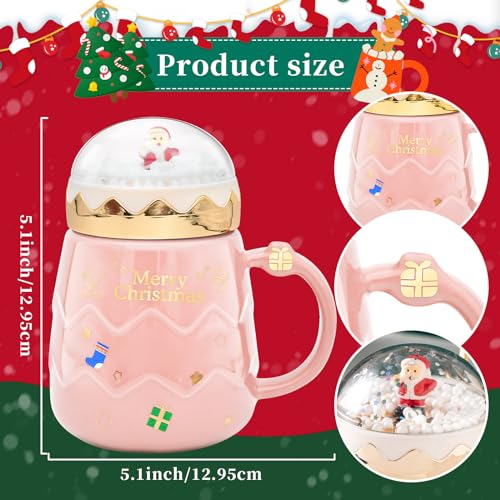 17.6 oz Ceramic Christmas Mug with Lid C527