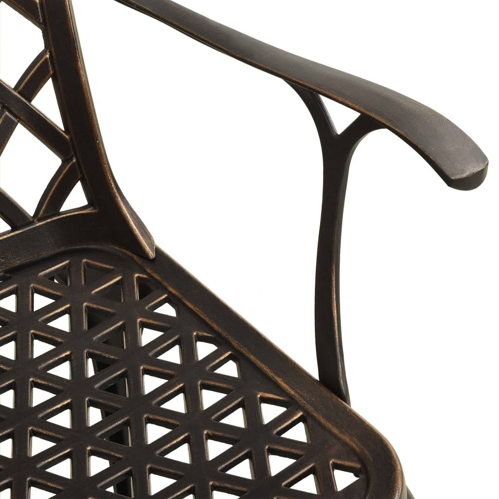 5 Piece Bistro Set Cast Aluminum Bronze O629512