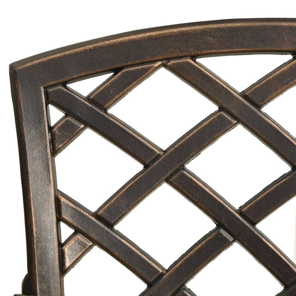 5 Piece Bistro Set Cast Aluminum Bronze O629512