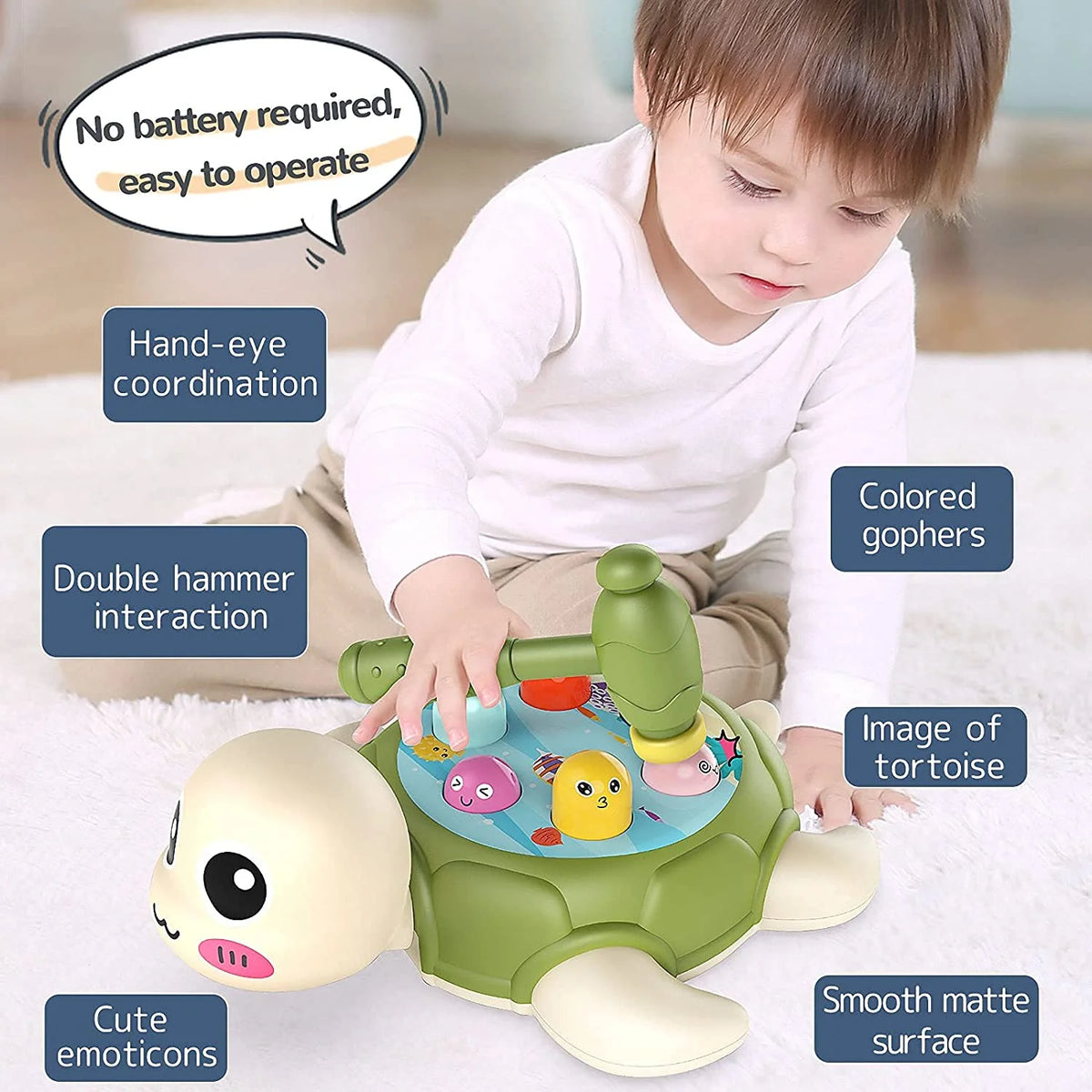Whack Game Mole Toy with 2 Hammers T11534