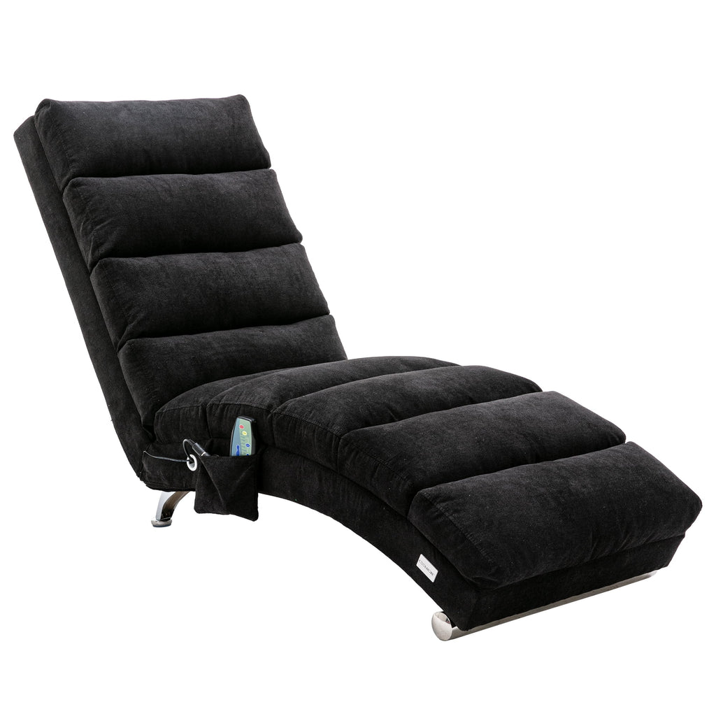 Black Linen Electric Massage Recliner Chair B5900