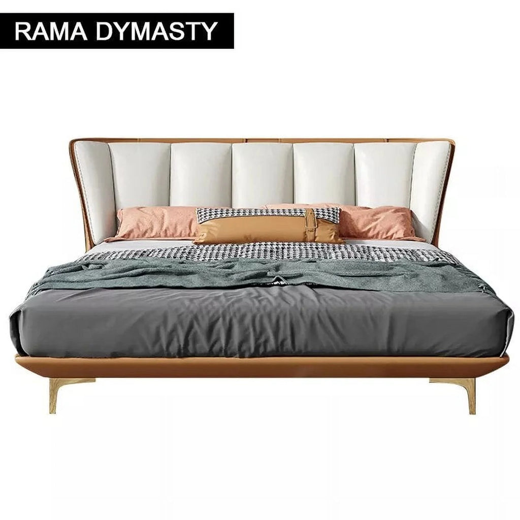 Genuine Leather King Queen Size Bed S15236