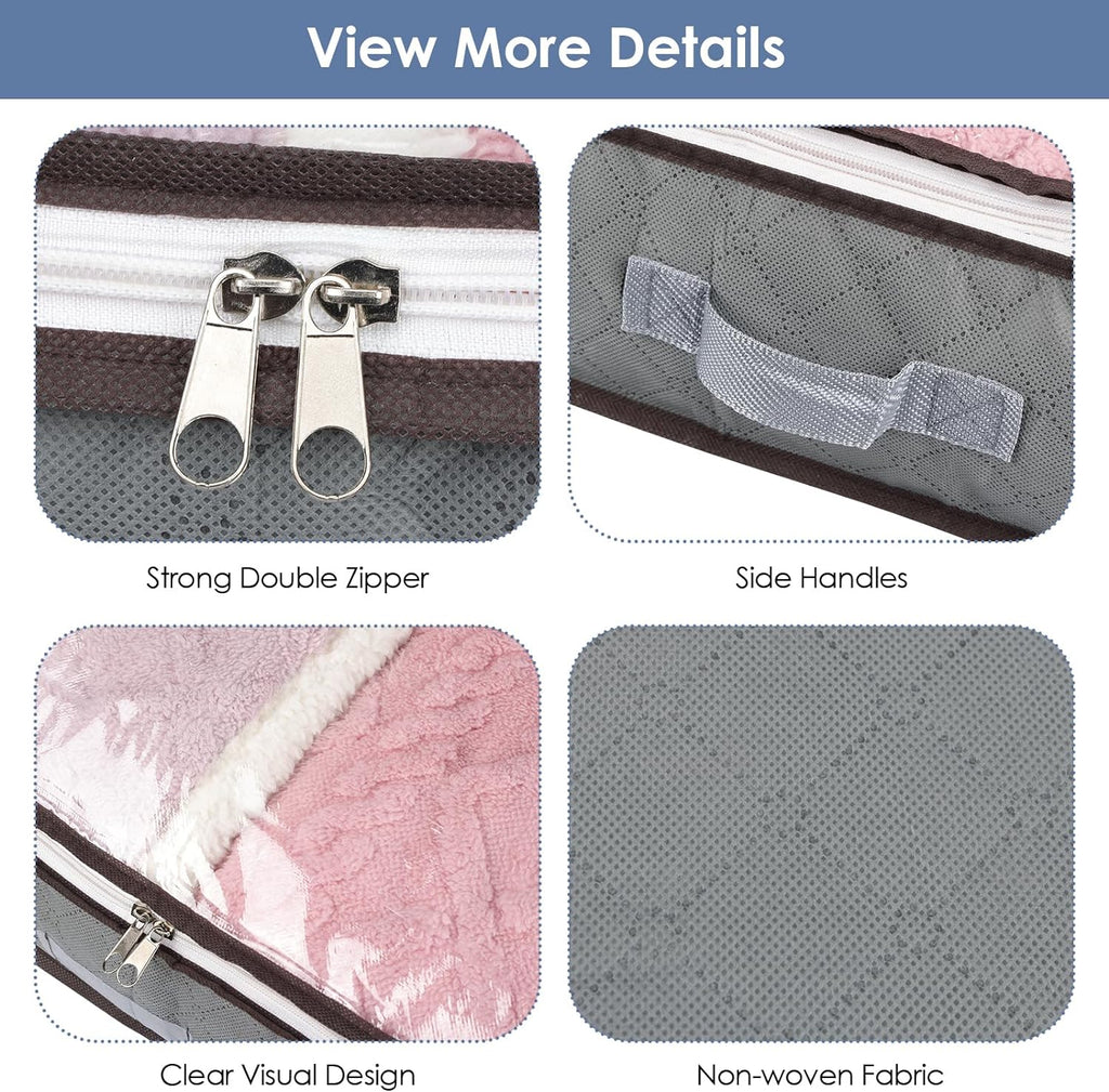 90L Under Bed Storage Bags 6 Pack Gray K589803