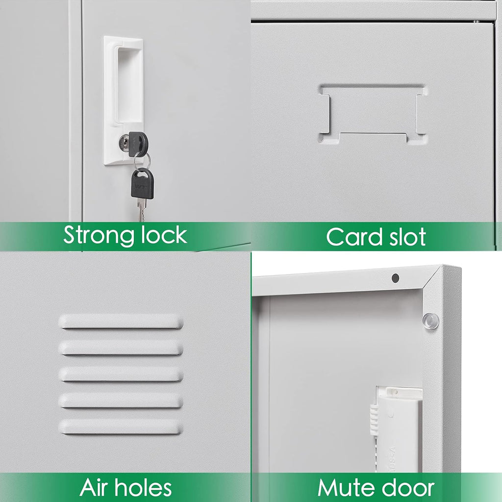 Light Gray Metal Locker Storage Cabinet I41544