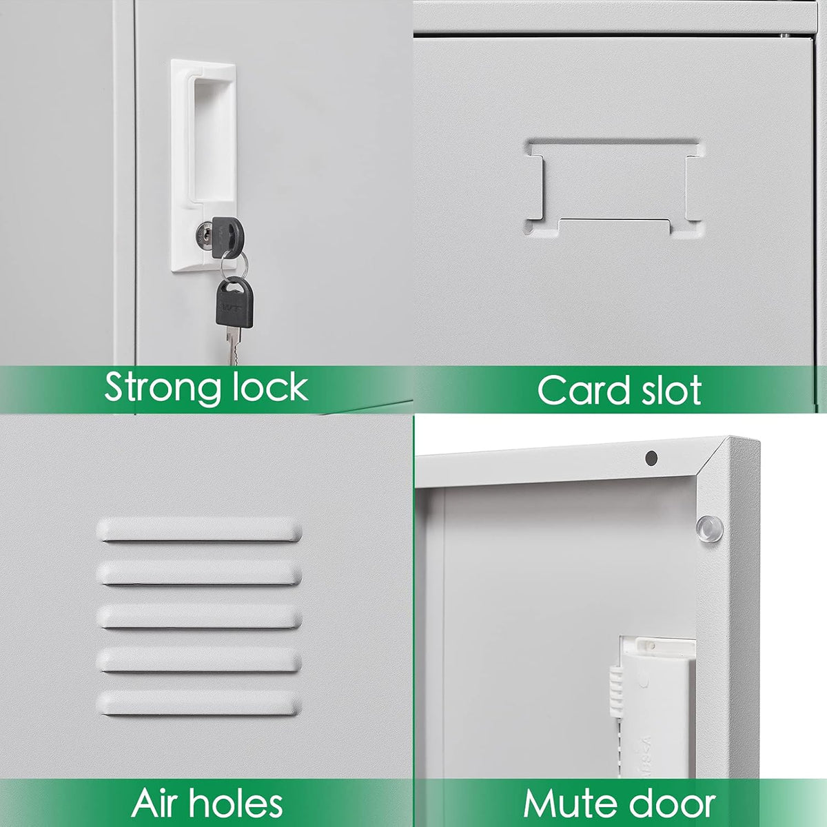 Light Gray Metal Locker Storage Cabinet I41544