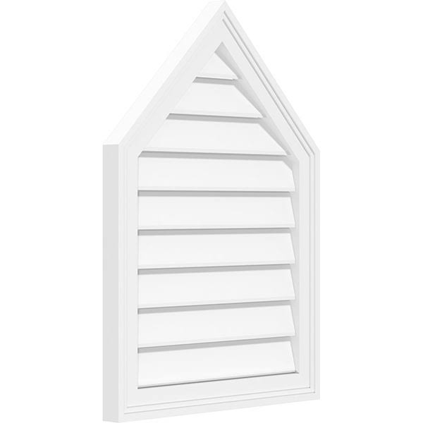 Peaked Top Surface Mount PVC Gable Vent R9313