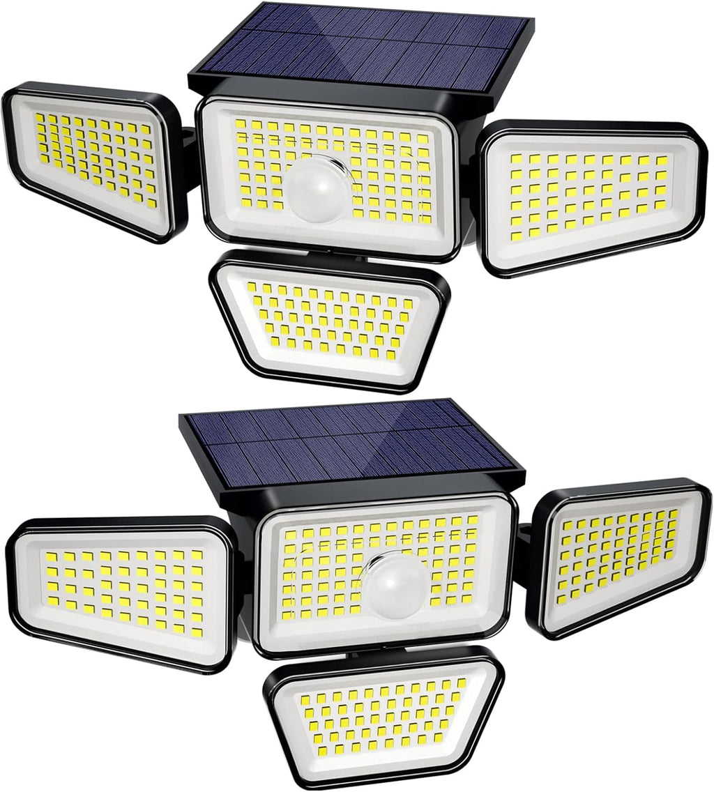 6 Pack Cold White 62 LED Solar Landscape Spotlights O3237