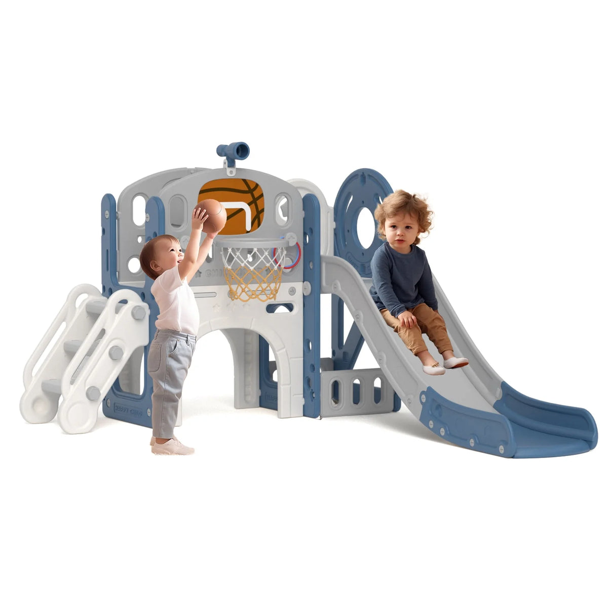 7 in 1 Toddler Slide Set with Basketball Hoop and Ball K792