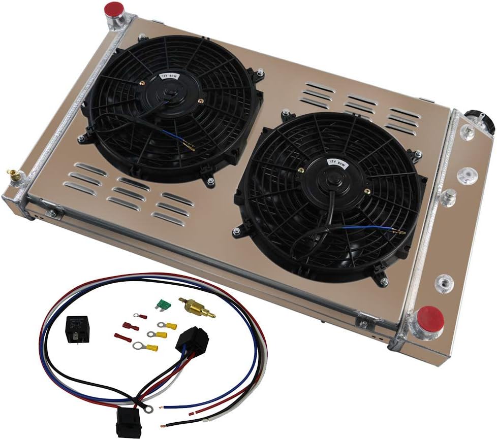 Aluminum 3 Row Radiator with Shroud Fan and Relay A127
