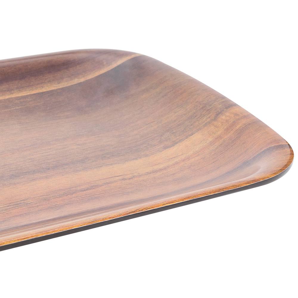 Woodgrain Rectangular Melamine Tray - 12/Case U331