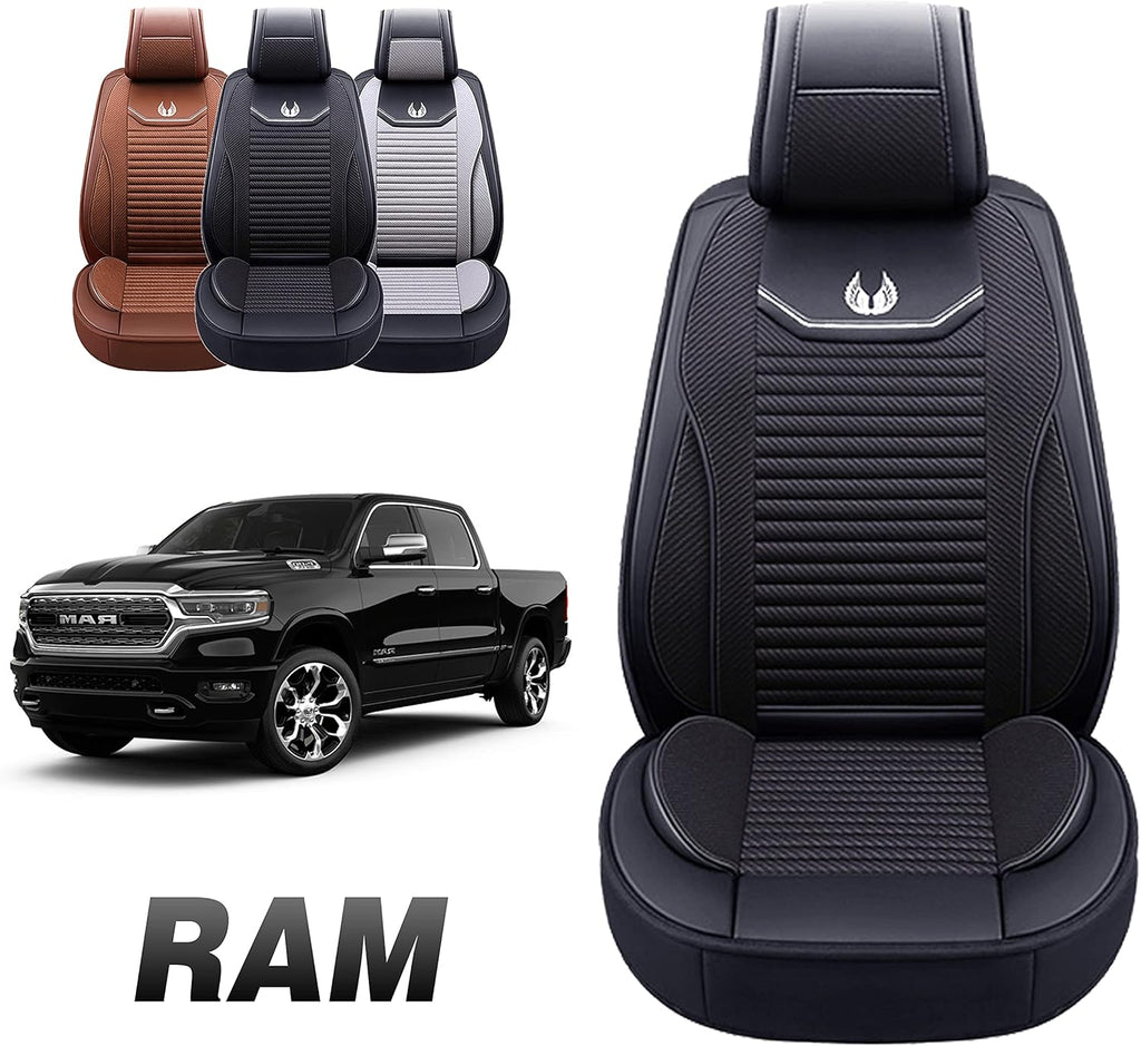 Black Faux Leather Custom Fit Seat Cover for RAM Pick-up Truck M110587