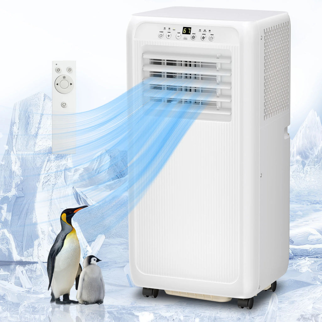 8000 BTU Portable Air Conditioner with Dehumidifier & Fan Mode, White K790001