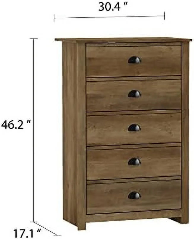 5 Drawer Wood Dresser J68836