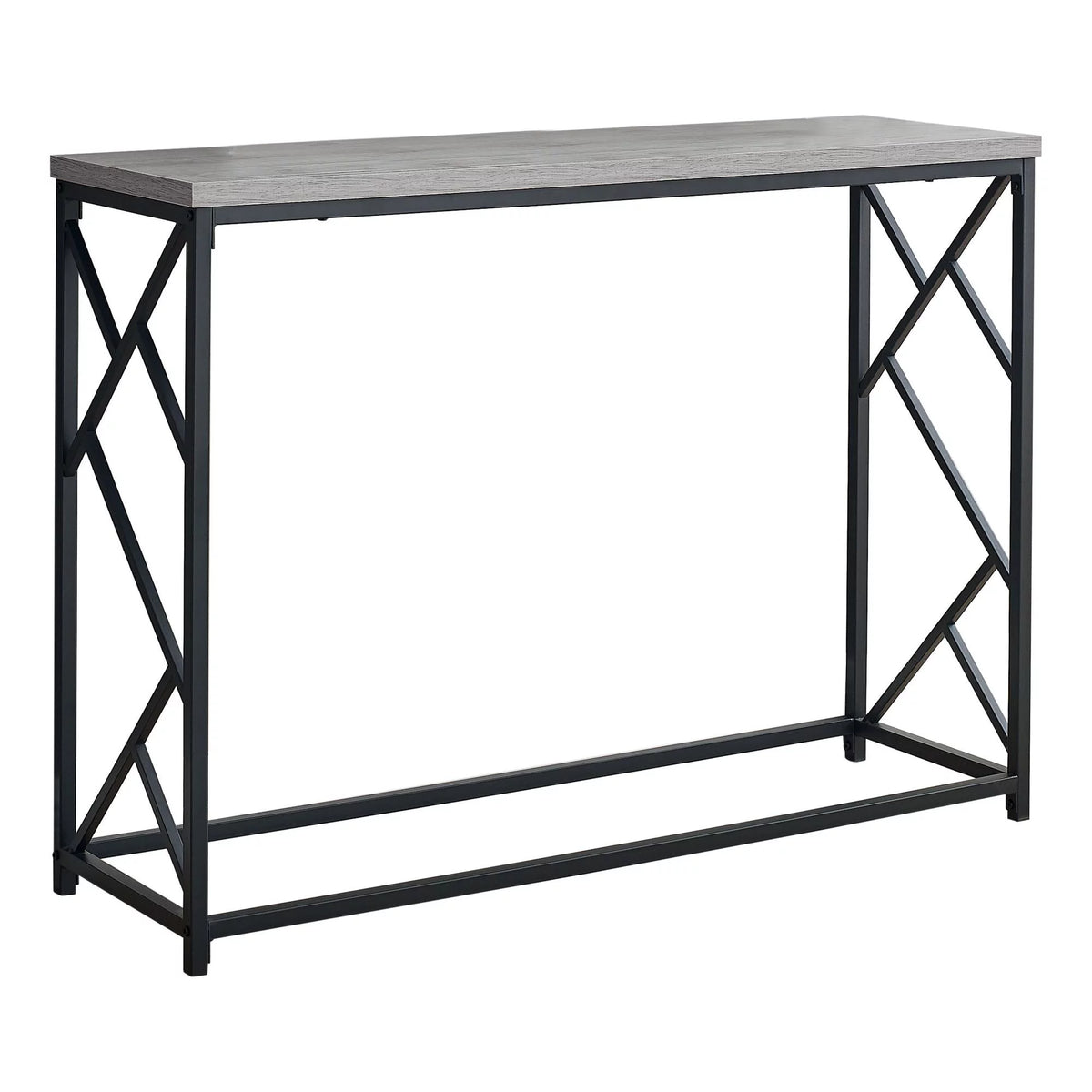 Gray and Black Contemporary Rectangular Console Table M472041