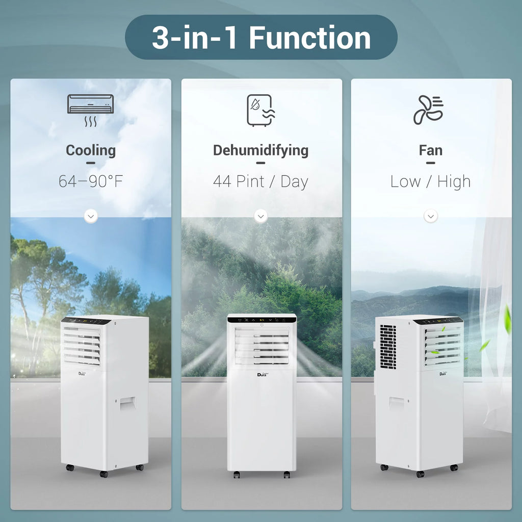 Portable Air Conditioner 4900BTU 3-in-1 AC Unit with Window Kits Y53080