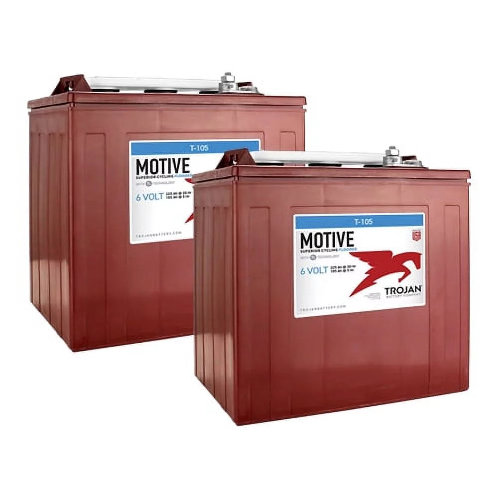 6V 225Ah Deep Cycle Flooded Lead Acid Battery x2 W92284