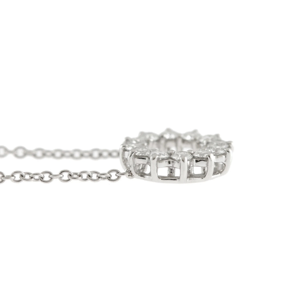 Tiffany Open Circle Diamond Necklace Pt950 Platinum M7502