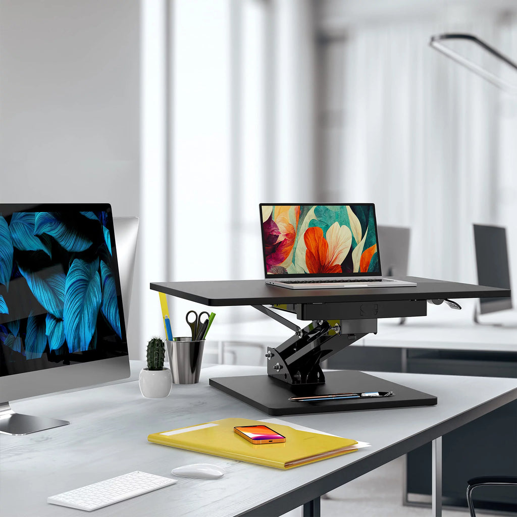 28" Black Height Adjustable Standing Desk E19980