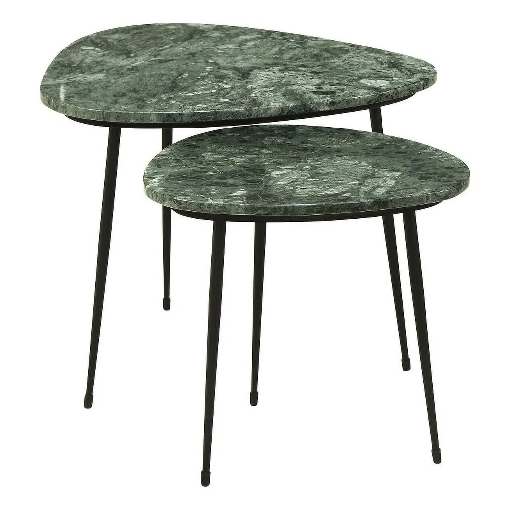 Metal Marble Top Nesting Table F2924