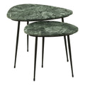 Metal Marble Top Nesting Table F2924