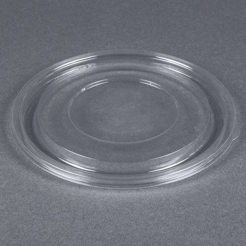 Clear Flat Round Lid - 300/Case O7640