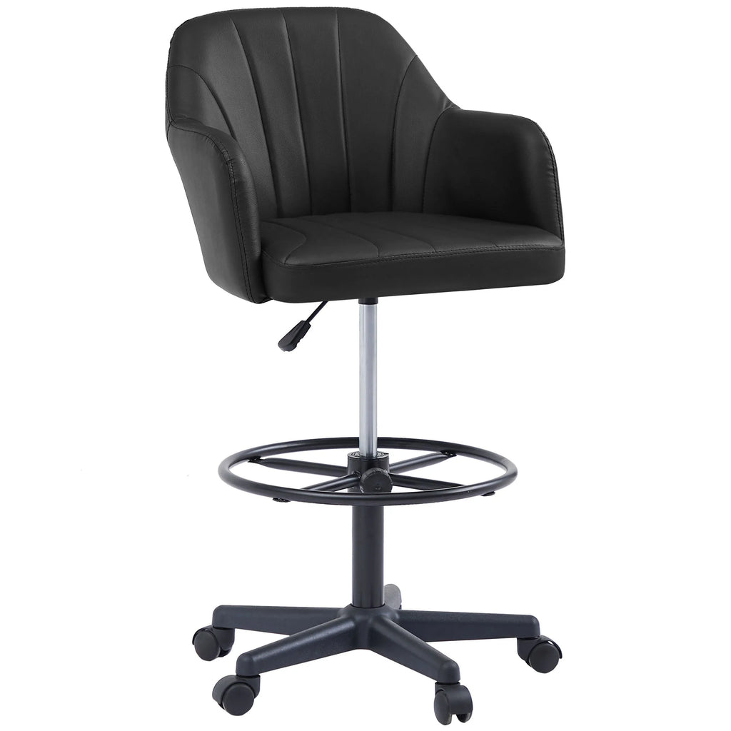 Black Height Adjustable PU Leather Office Chair C764