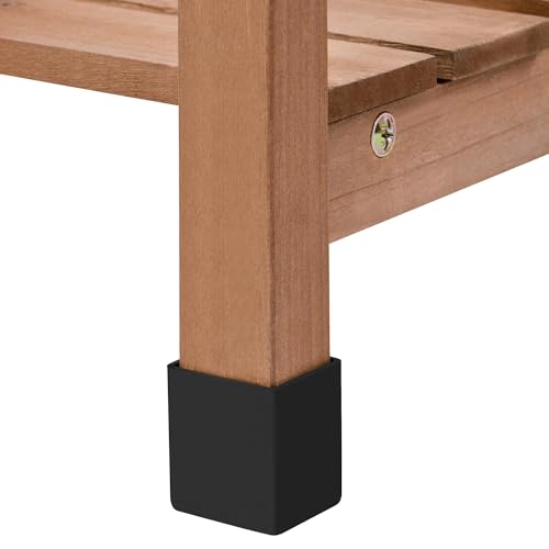 Wood Potting Bench with Sink Drawer Rack Shelves Q170756