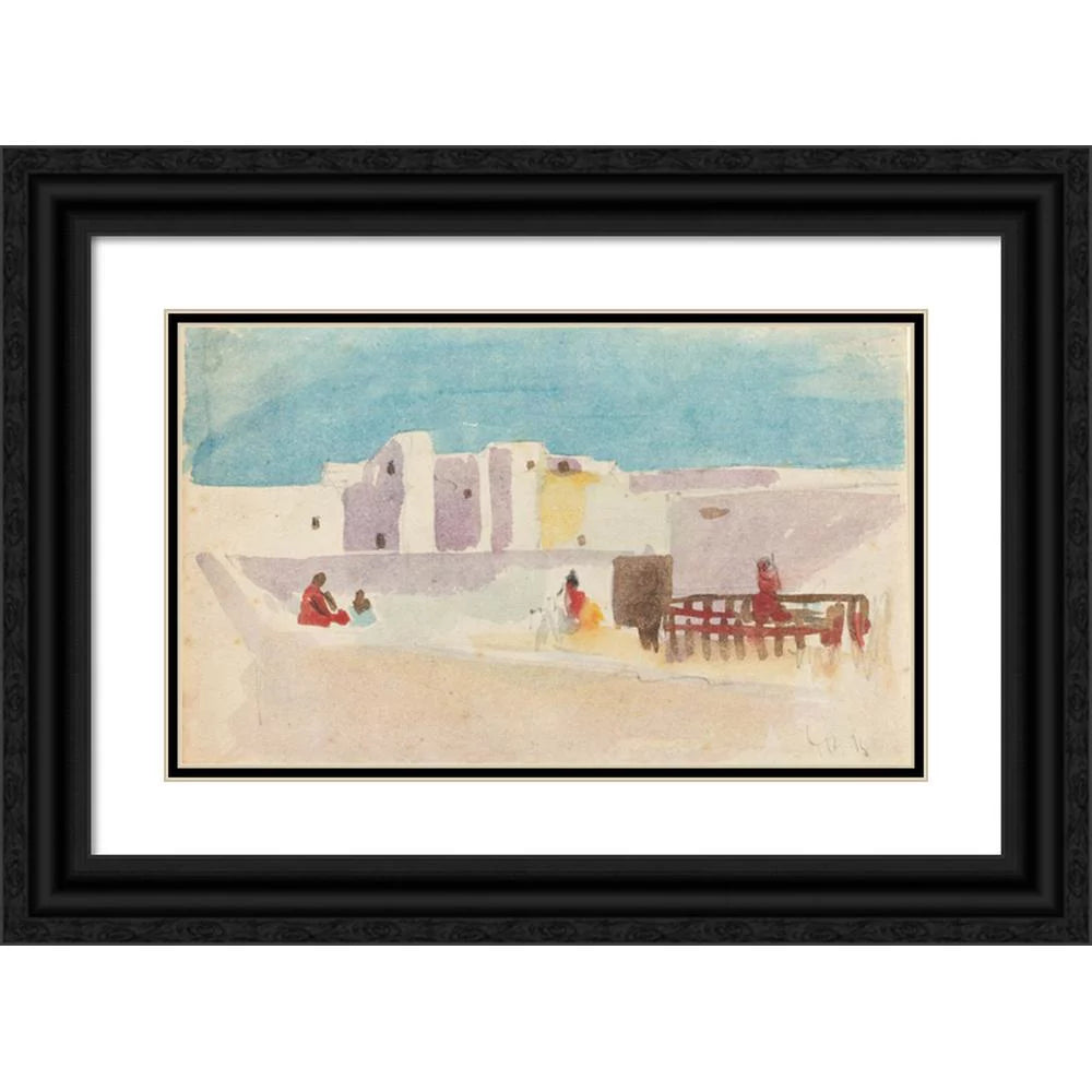 Black Ornate Wood Framed Museum Art Print N9369