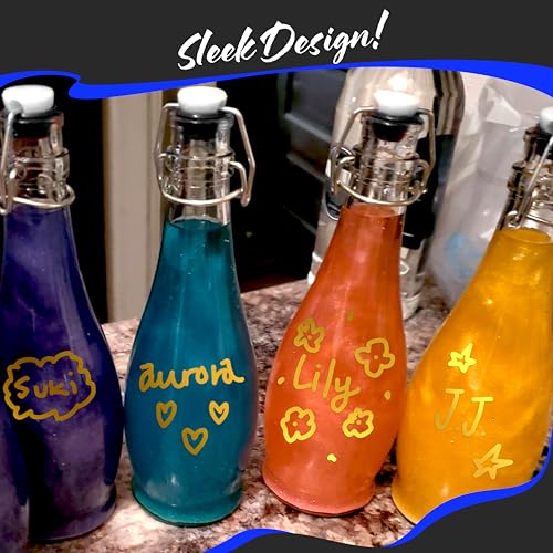 12 Pack 17 oz Glass Bottle Set with Swing Top Stoppers P227