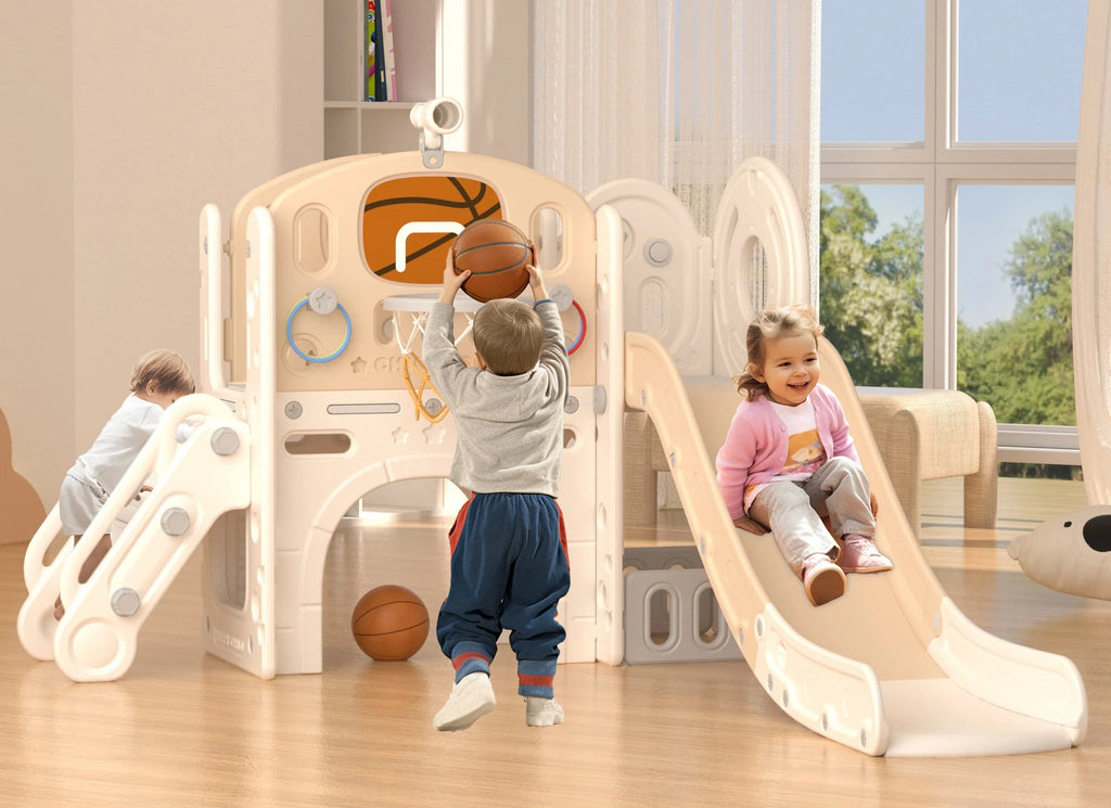7 in 1 Toddler Slide Set with Basketball Hoop and Ball K792