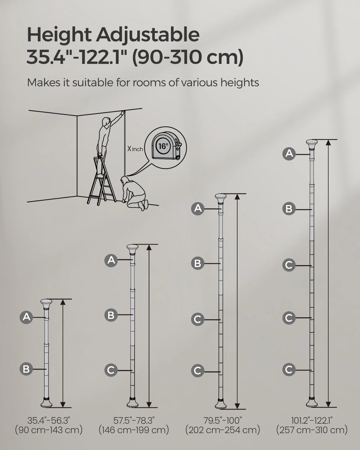 4-Tier Over The Toilet Storage Shelf P6575