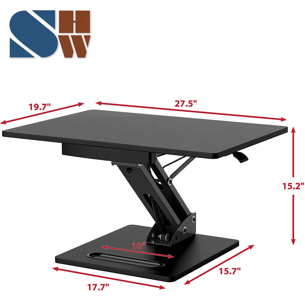 28" Black Height Adjustable Standing Desk E19980