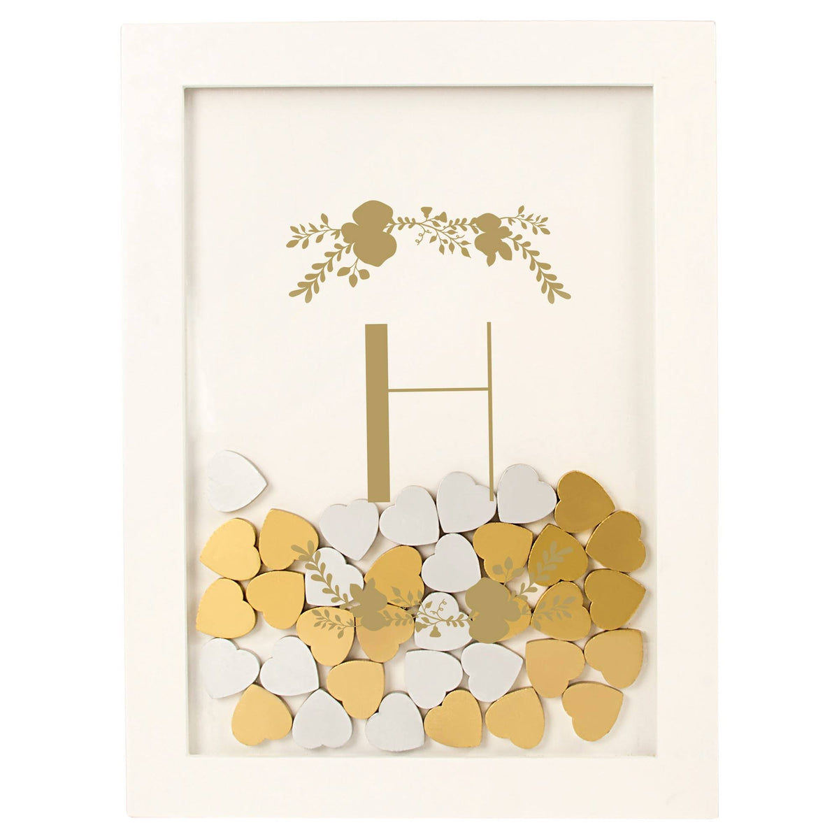 Gold Heart Drop Guestbook I822