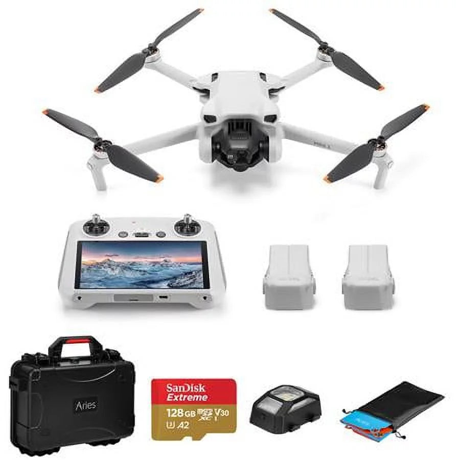 Mini 3 Drone with RC Remote Controller, Carrying Case, 128GB microSD Card B49773