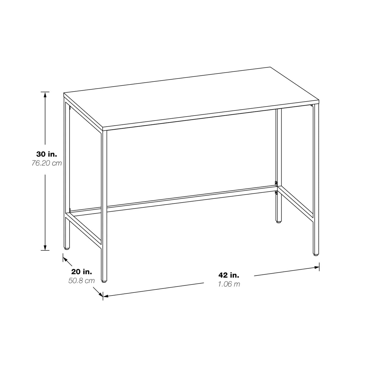 42" Contemporary Wood Writing Desk K8913