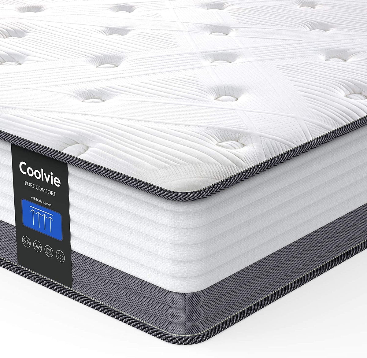 10 inch Gel Memory Foam Hybrid Twin XL Mattress I3184