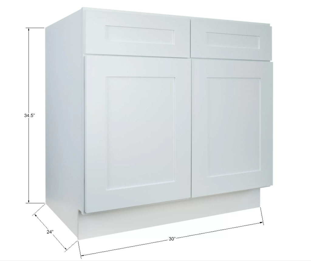 Shaker Base Kitchen Cabinet Ready to Assemble 30 in. W x 24 in. D x 34.5 in. H White O3319