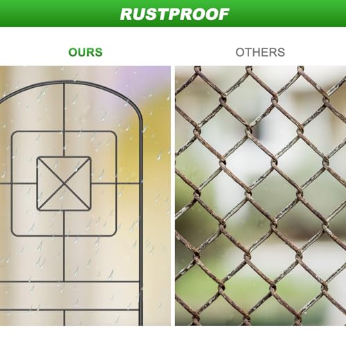 Decorative Garden Fence 10 Pack Rustproof Metal Y955041