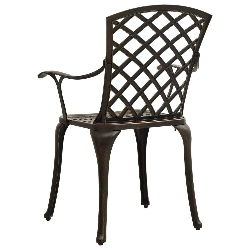 5 Piece Bistro Set Cast Aluminum Bronze O629512