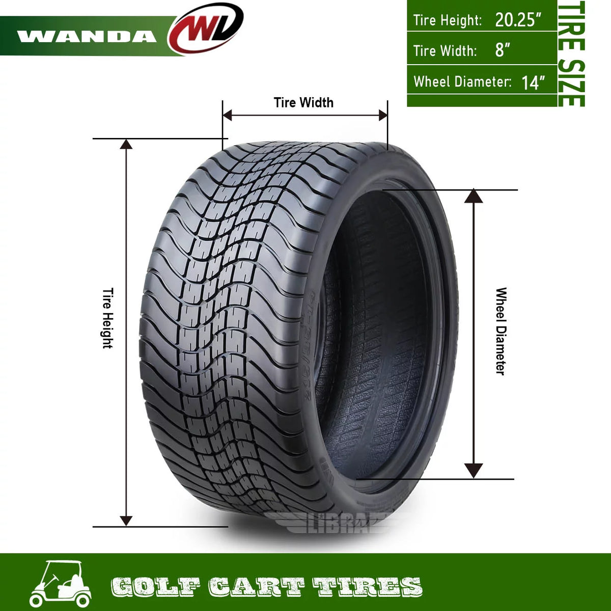 215/35-14 4 Ply Golf Cart ATV Tires O76872