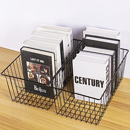16 inch Upright Freezer Organizer Baskets, Black, Pack 3 Q90998