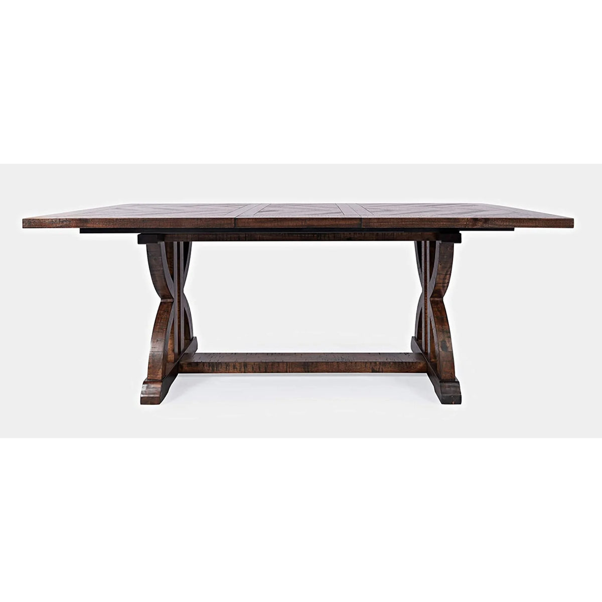 Distressed Acacia Herringbone Dining Table M75632