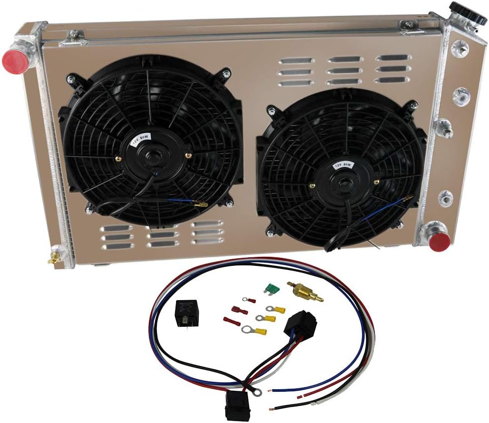 Aluminum 3 Row Radiator with Shroud Fan and Relay A127